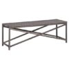 Sophiya 120cm Poly Rattan Garden Seating Bench In Grey