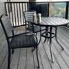 Set of 2/4 Garden Dining Armchairs with Metal Legs