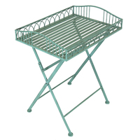 Wrought Iron Side Table- Sage Green