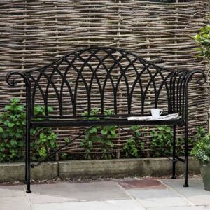 Duchmano Outdoor Metal Seating Bench In Black