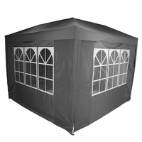 3 x 3m Pop Up Gazebo With 4 Sides - Grey