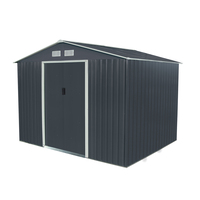 Apex Metal Garden Shed Grey 9ft x 6ft