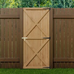 183cm H Garden Flat Top Pine Wood Gate Kit With Screw Kit