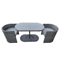 St Tropez Rattan Bistro Set – Grey