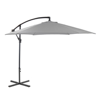 3m Hanging Banana Cantilever Garden Parasol – Light Grey