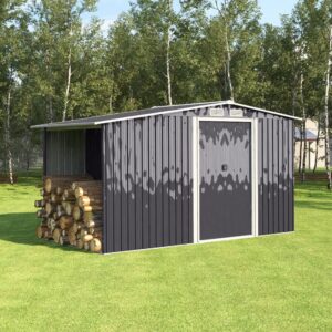 4×8/ 6×8 / 8×8/ 10×8ft Steel Garden Storage Bike Shed with Gable Roof Top Air Circulation Design