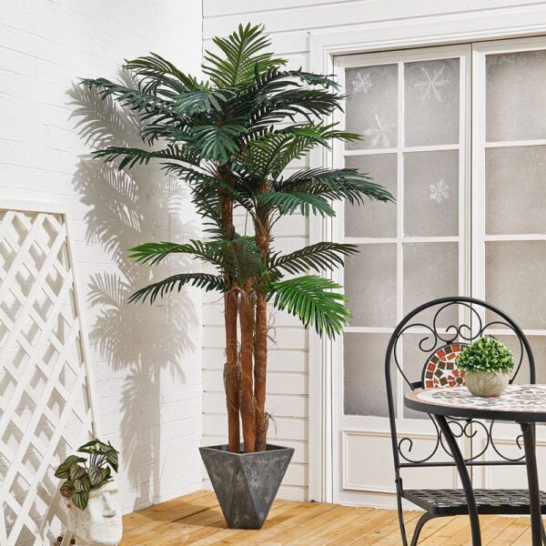 Artificial Palm Tree with Polyester Material and Bendable Stems