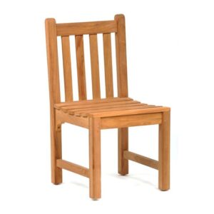 Bella Teak Wood Side Chair In Teak