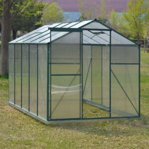 Large Aluminium Hobby Greenhouse and Window Opening