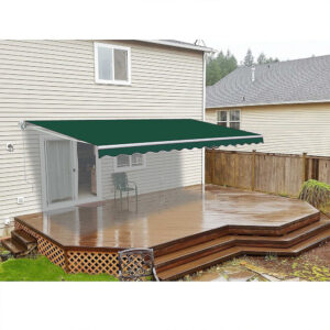 6ft/ 8ft/ 9ft/ 11ft/ 13ft Outdoor Retractable Patio Awning Canopy for Window and Door Green