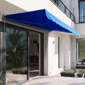 6ft/ 8ft/ 9ft/ 11ft/ 13ft Outdoor Retractable Patio Manual Shelter Awning Canopy for Window and Door