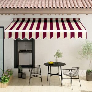 6ft/ 8ft/ 9ft/ 11ft/ 13ft Outdoor Retractable Patio Manual Shelter Awning Canopy for Window and Door