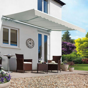 Outdoor Retractable Patio Manual Shelter Awning Canopy for Window and Door