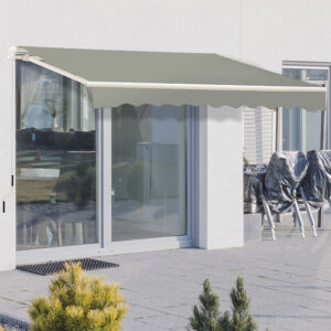 6ft/ 8ft/ 9ft/ 11ft/ 13ft Outdoor Retractable Patio Manual Shelter Awning Canopy for Window and Door