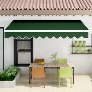 6ft/ 8ft/ 9ft/ 11ft/ 13ft Outdoor Retractable Patio Manual Shelter Awning Canopy for Window and Door