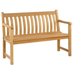 Robalt Outdoor Broadfield Wooden 4ft Seeing Bench In Natural