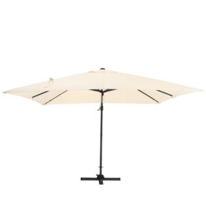 3 x 3M Wide Garden Parasol Outdoor Hanging UV Resistant and Waterproof Umbrella for Patio