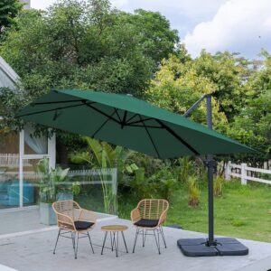 300cm Wide Garden Parasol Outdoor Hanging UV Resistant and Waterproof Umbrella for Patio