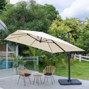 3 x 3M Wide Garden Parasol Outdoor Hanging UV Resistant and Waterproof Umbrella for Patio