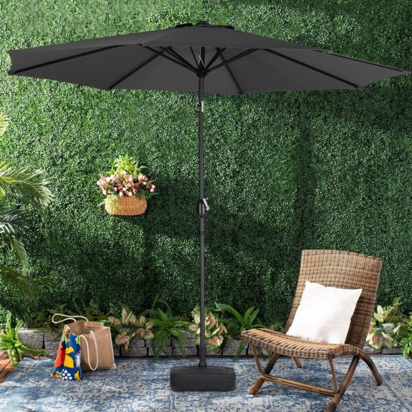 3M Sunshade Parasol Backyard Garden Tilt Umbrella with Crank