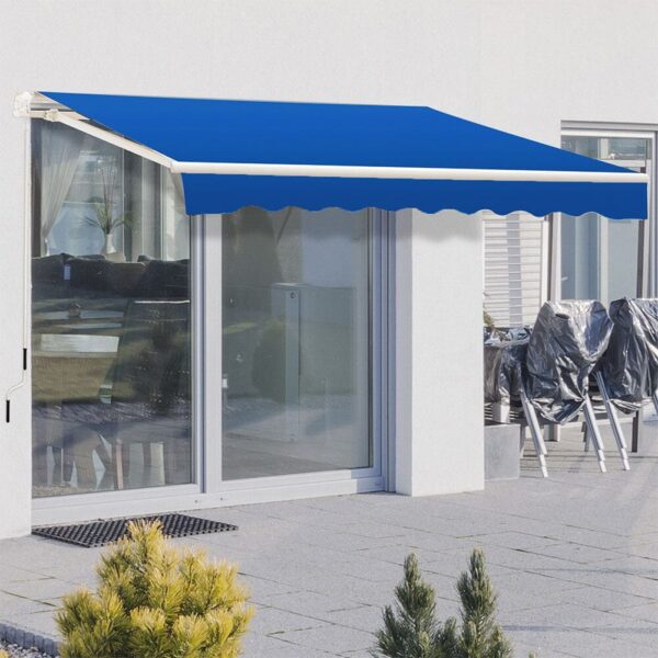 Outdoor Retractable Patio Manual Shelter Awning Canopy for Window and Door