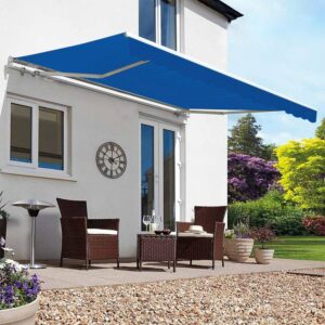 6ft/ 8ft/ 9ft/ 11ft/ 13ft Outdoor Retractable Patio Manual Shelter Awning Canopy for Window and Door