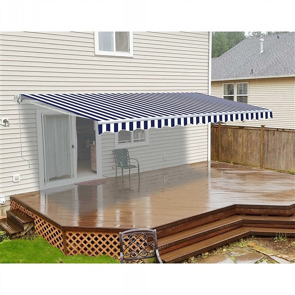 Outdoor Retractable Patio Manual Shelter Awning Canopy for Window and Door