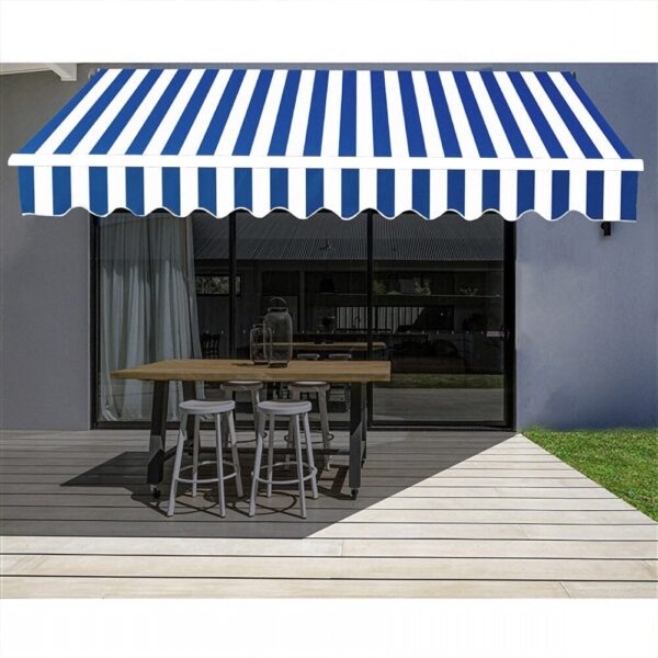 Outdoor Retractable Patio Manual Shelter Awning Canopy for Window and Door