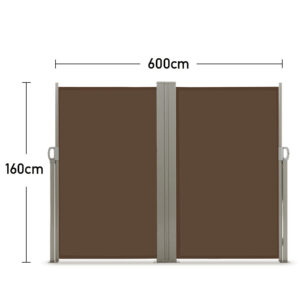 19ft Retractable Double Side Awning in Brown